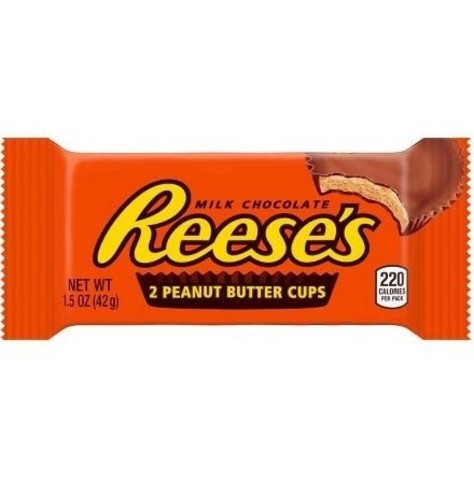 Печенье Reese's 2 Peanut Butter Cups c молочным шоколадом с арахисовым маслом 42 г