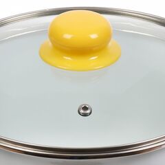 Кастрюля сталь, эмал, 4 л, с крыш, цилиндрическая, Сиб товары, Лимоны, 1MD201S, индукц