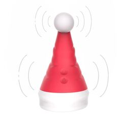 Красный вибростимулятор в форме колпака Magical Santa Hat - 
