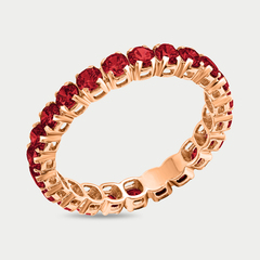 Кольцо женское из розового золота 585 пробы с рубином (арт. 00275-10-010007-00)
