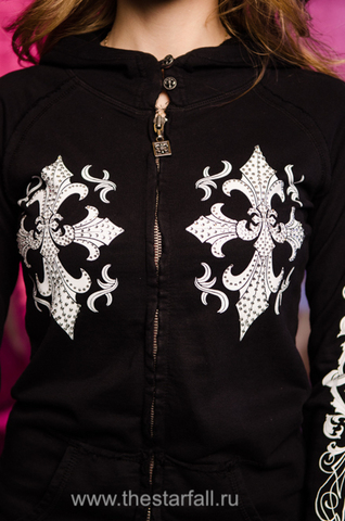 Affliction | Худи женское MARIA Black AW14987 принт спереди