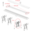 Водоотводящий желоб с порогами для  решетки или решетки под плитку, без гидроз., арт.APZ2012-850 AlcaPlast
