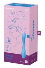 Голубой гибкий вибромассажер Satisfyer G-Spot Flex 4+ - 19 см. - 