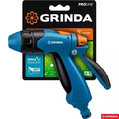 GRINDA B-R, плавная регулировка напора, курок сзади, двухкомпонентный, поливочный пистолет, PROLine (429111)