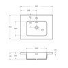Cezares 55241 TIFFANY База подвесная под раковину с двумя выдвижными ящиками, 55241 Grigio Nuvola, 60x46x55
