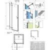 Radaway 10099130-01-01L Essenza Pro DWJ 130 Left хром
