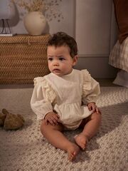 Боди с длинным рукавом для девочки Next AA8-202, Кремовый