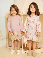 Рубашка ночная для девочки Next D73-982, 2 шт., Розовый, Белый