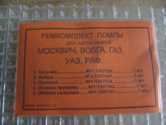 Ремк помпы (фибра манжета пружина)