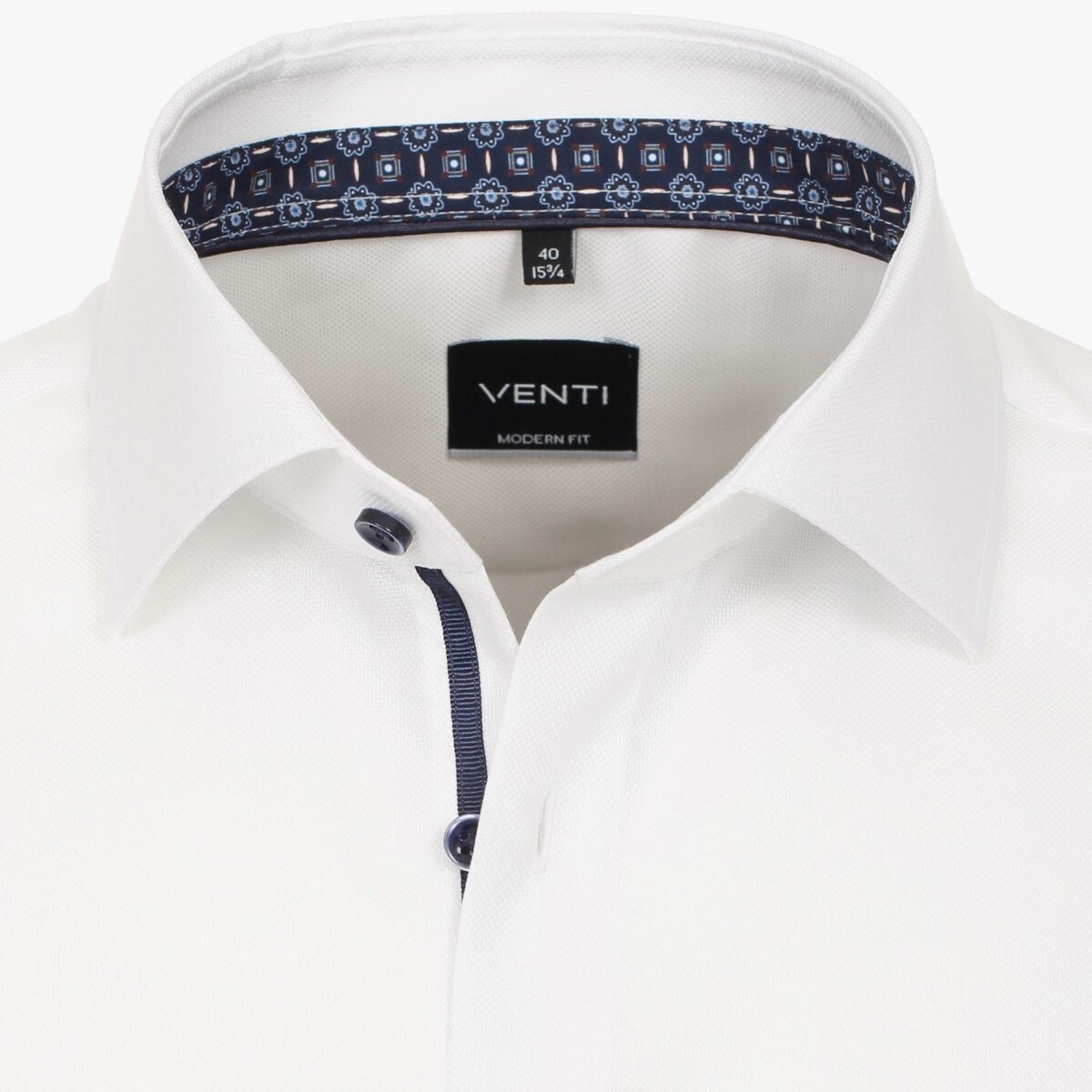Сорочка мужская Venti Modern Fit 103522000-000 из структурной ткани белая