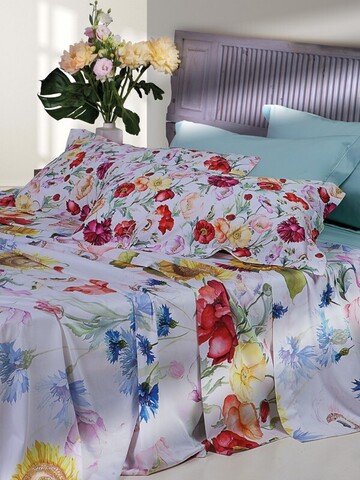 Постельное белье 2 спальное евро Mirabello Spring Field 08B F.Bianco белое