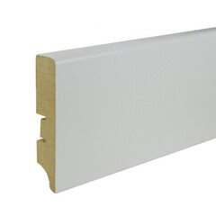 Плинтус МДФ Smartprofile Paint 3D wood 80А белый под покраску 16x80х2400 мм