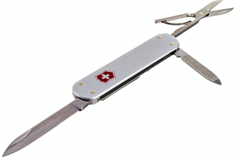 Нож складной Victorinox Money clip, 74 mm, 5 функций, AAlox Silver (0.6540.16)