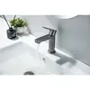Aquatek AQ1710BGM AQ1710BGM ЛУГАНО смеситель для раковины 106 без донного клапана, оружейная сталь (шлиф. черный хром)