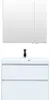 Aquanet 242524 Тумба с раковиной Гласс 80 цв.белый (242524)