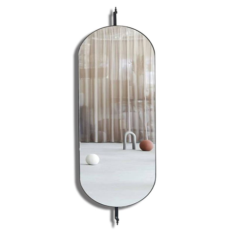 Зеркало настенное в раме Bolmån цвет рамы: черный, размер: 50*125 см