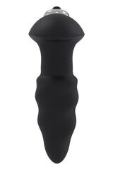 Черная анальная вибровтулка SINGLE SPEED LOVE ARROW PLUG - 9 см. - 