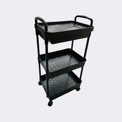 Тележка универсальная на 3 полки (черная)