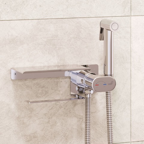 RGW 581408221-01 Гигиенический душ со смесителем RGW SP-221 Хром (Смеситель/шланг/гигиенический душ/)