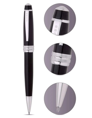 Ручка шариковая Cross Bailey, Black Lacquer CT (AT0452-7)