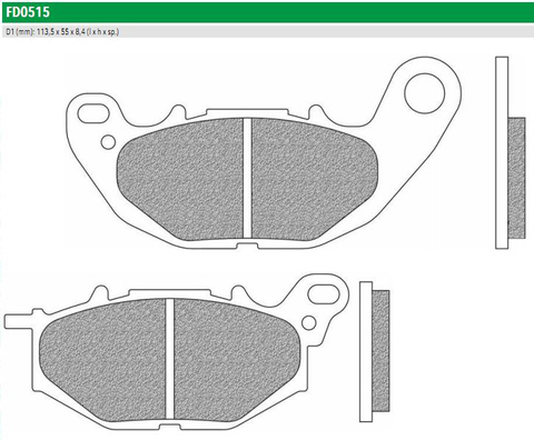 FD0515TS Тормозные колодки дисковые мото ROAD TOURING SINTERED   NEWFREN