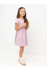 платье  для девочки  К 5793/фламинго,мини розочки