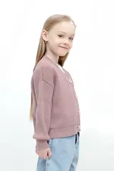 кардиган  для девочки  КВ 30151/пудрово-розовый