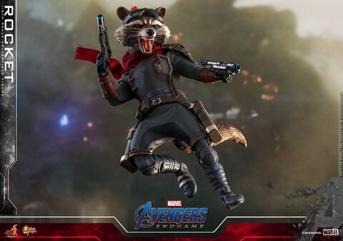 Фигурка Енот Ракета масштаб 1/6 Мстители Финал Hot Toys