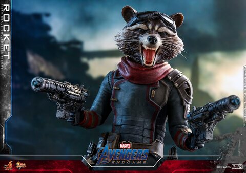 Фигурка Енот Ракета масштаб 1/6 Мстители Финал Hot Toys