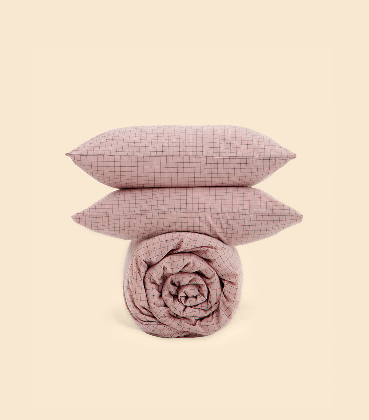 Простыня - Melange Rose Check - 230x260 (без резинки)
