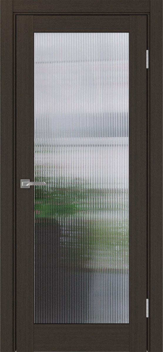 Дверь межкомнатная Оптима Порте Турин 501.2, цвет венге, экошпон, стекло мору