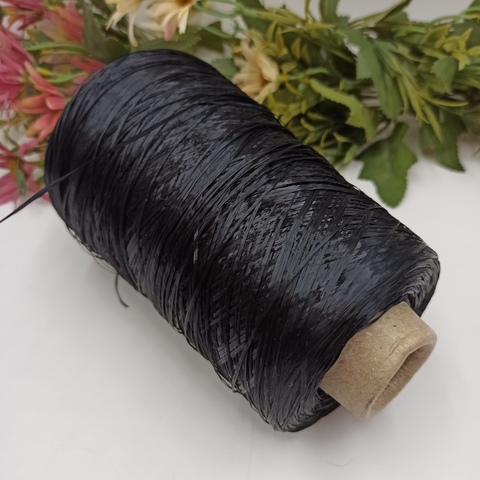 Тонкая рафия 100% вискоза, Италия 1500м/100гр Черная