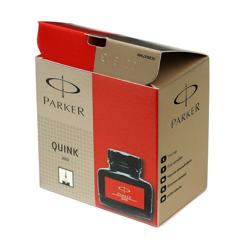 Флакон с чернилами Parker Quink Z13, 57 ml, Red (S0116030)