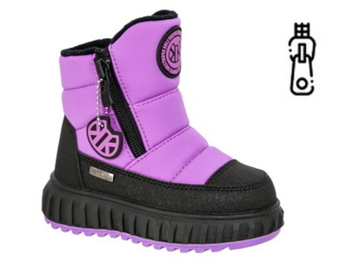 Кедберри ботинки с мембраной23-27 син PUR_2931_lilac