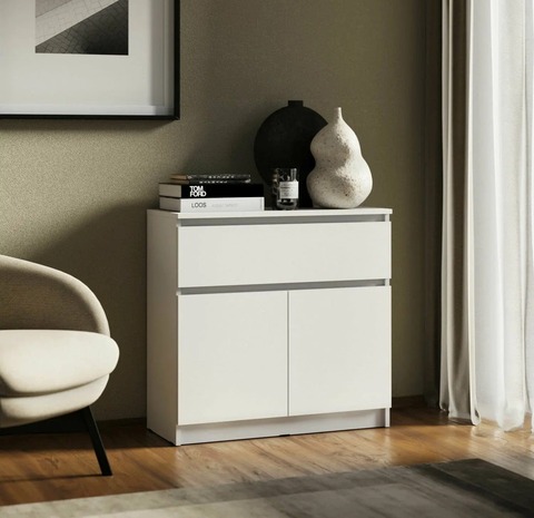 комод ЧЕЛСИ 800 1 ящ. 2 дв. (белый)