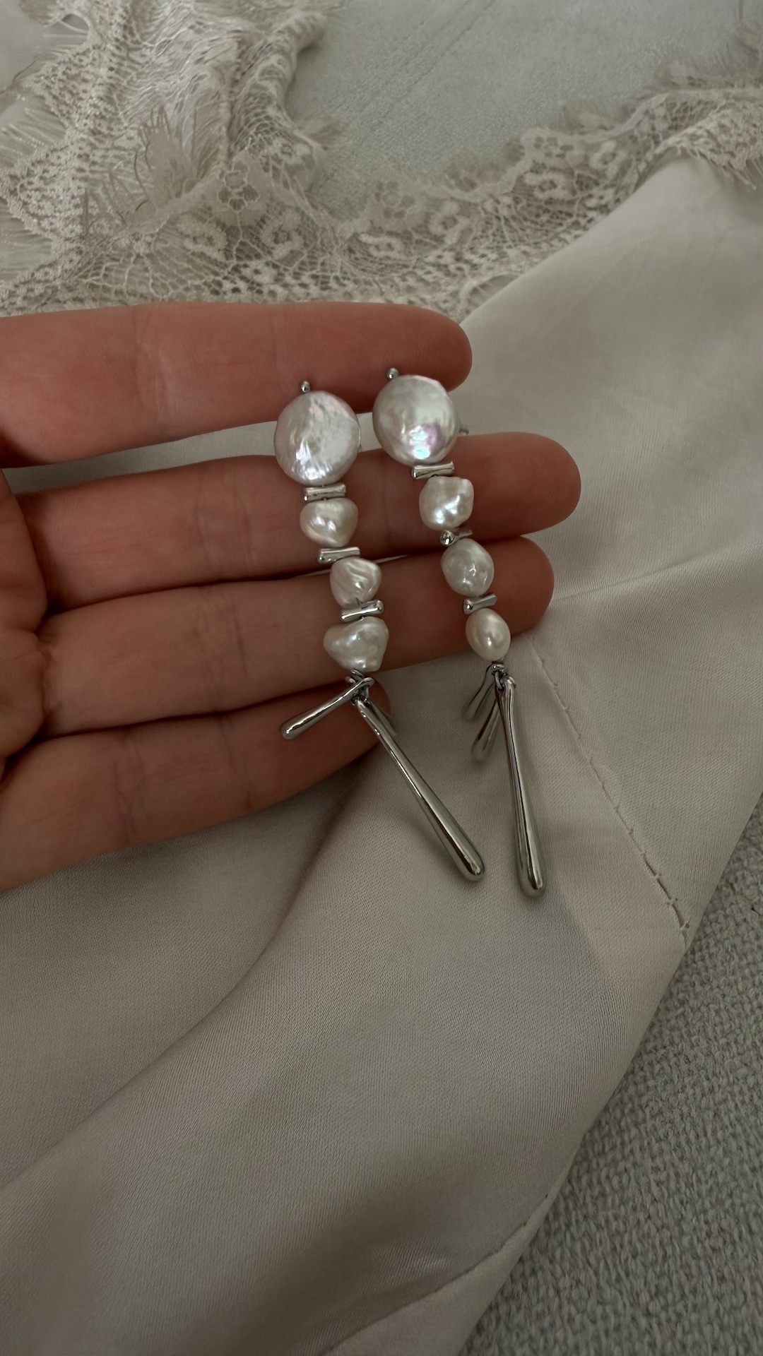 Серьги из натурального барочного жемчуга PREMIUM QUALITY