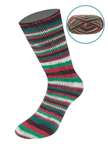 Пряжа Lana Grossa Meilenweit 100 Christmas 6799