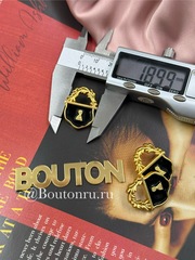 Пуговицы Скиап. золотистые с черной эмалью в виде замка
