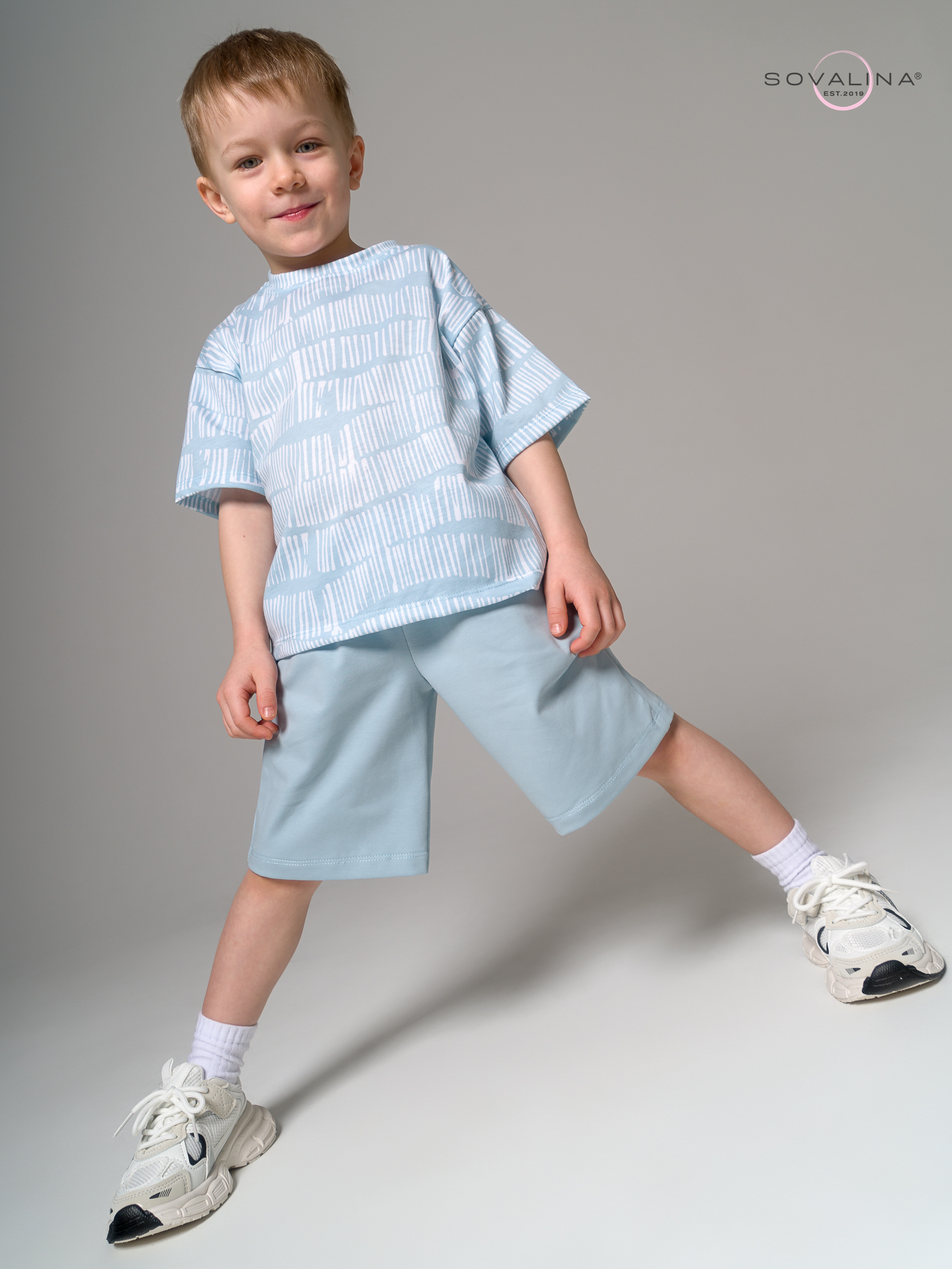 Костюм Light men белые волны-бирюза MAX