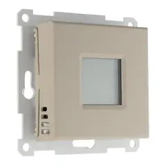 Терморегулятор с датчиками температуры пола и воздуха Comfort ECO/ONC 16А 250В, программируемый, кремовый матовый LIREGUS