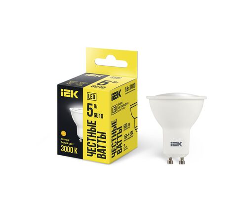 Лампа LED PAR16 софит 5Вт 230В 3000К GU10 IEK
