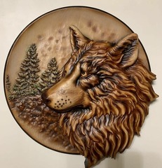 Силиконовый молд Волк (медальон) № 0484