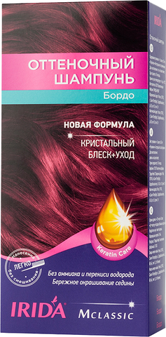 IRIDA М Шампунь оттеночный для окраски волос БОРДО 3*25мл