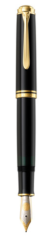 Ручка перьевая Pelikan Souverän® M 800 Black GT, F (995563)