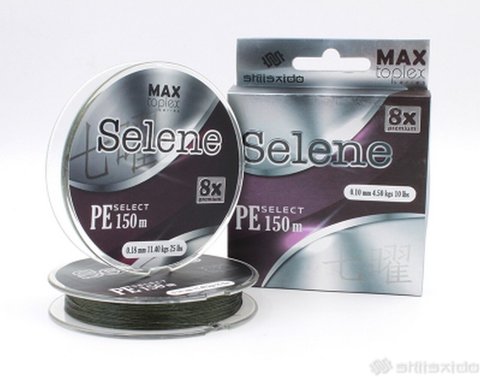 Шнур плетеный Shii Saido Selene 8X, 150 м, 0,405 мм, до 29,45 кг, mosgreen SBLS150-8X-41