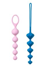 Набор из 2 цветных анальных цепочек Satisfyer Love Beads - 