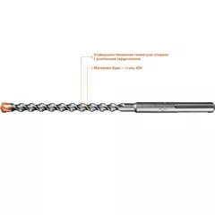 ЗУБР 32 x 880/1000 мм, SDS-max бур, Профессионал (29350-880-32)