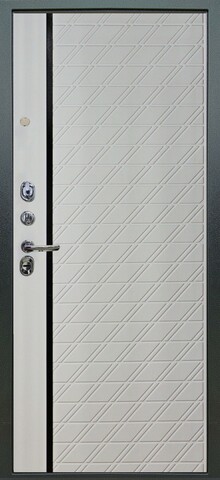 Теплая дверь входная Аргус Люкс 3К Тори, 2 замка, 1,8 мм металл, (серебро антик+милк софт) #3