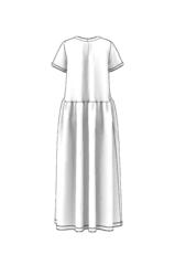 Люсия. Платье базовое льняное макси с коротким рукавом PL-42-53122