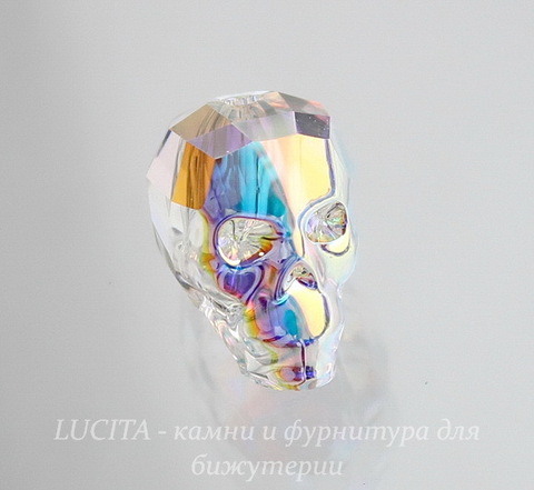 5750 Бусина "Череп" Сваровски Crystal AB 13 мм